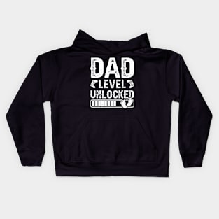 Dad Level Unlocked New Dad Kids Hoodie